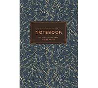 Blue Tree 120 Circle the Date Header Lined Ruled Notebook Journal Pages: 6” x 9” dated lined journal with designer cover