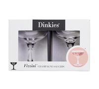 Blue Tree Dinkies Glassware - The Fizzini, 2x85ml Champagne Saucer Mini Glasses Gifts