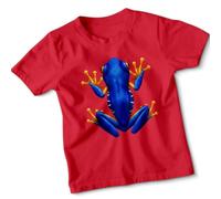 Blue Tree Frog Frogs Animals Unisex Kids T-Shirt Wildlife Amphibian Tee 5-6 Years