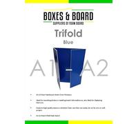 Blue Tri fold Spotlight Foam Presentation Board 840 x 594mm (A1-A2) - Buy 1 GET ONE Free - for Displaying Artwork and Projects X1