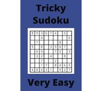 Blue Tricky Sudoku Book, 9x9 Puzzles, 200 Pages, 6x9, Very Easy