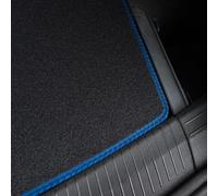 Blue Trim Carpet Boot Liner Compatible with Land Rover Discovery Sport (2014+) Tailored Fit Carpet 550gsm Protector Boot Mat, Anti-Slip, Durable and Water-Resistant Easy Clean Custom Fit Dog Friendly