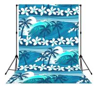 Blue Tropical Surfing With Palm Trees, Photography Backdrop Photo Props 5x7FT Photo Background for Party Home Decoration