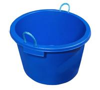 Blue Tub with Rope Handles Plaster Mixing Cement Muck Water Storage Bucket Stable Storage Tub - 45L