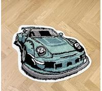 Blue Tufted 'Sports Car' Area Rug, 80 x 60.8 cm