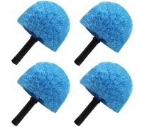 Blue Twist-On Cobweb Duster Head Brush - Efficient Indoor & Outdoor Spider Web Cleaning Solution - Fits Standard Acme Threaded Poles - Durable & Versatile Spider Web Cleaner Duster Brush Head Only (4)