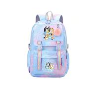 (Blue Type A) Bluey New Rainbow Backpack For Elementary And Middle School Students, Large Capacity Fashionable Casual Backpack Gift