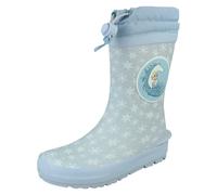 (Blue, UK 2 Child) Girls Clarks Disney Frozen II Wellingtons Mudder Frost