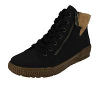 (Blue, UK 4) Ladies Rieker Fleece Lined Dual Fastening Ankle Boots N0709