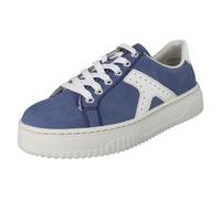 (Blue, UK 4) Womens Rieker Platform Lace Up Trainers With Side Zip N9920