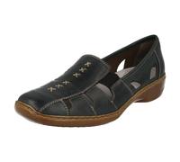 (Blue, UK 5) Ladies Rieker Cut Out Design Slip On Shoes 41385
