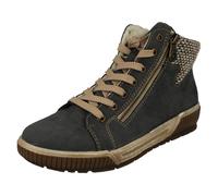 (Blue, UK 5) Ladies Rieker Fleece Lined Dual Fastening Ankle Boots N0709