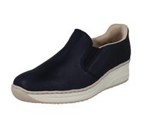 (Blue, UK 5) Ladies Rieker Wedge Sole Casual Shoes 48761