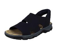 Rieker Women's Trekking Sandals 68895 – Elasticated Blue – UK 6.5