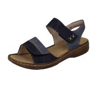 Rieker V2860 two tone denim and navy blue walking sandals (Blue, UK Footwear Size System, Adult, Women, Numeric, Medium, 6)