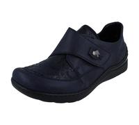 (Blue, UK 7.5) Ladies Rieker Extra Wide Casual Shoes 48951