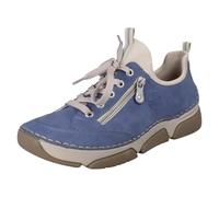 (Blue, UK 8) Ladies Sneakers By Rieker Lace Up Shoes 45973