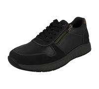(Blue, UK 9.5) Mens Rieker Casual Lace Up Leather Trainers B0613