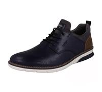(Blue, UK 9) Mens Rieker Smart Casual Leather Lace Up Shoes 14450