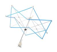Blue Umbrella Winder for Knitting, Knitting Umbrella Winding Tool, DIY Wool Yarn Ball Maker with Table Clamp, Steel Umbrella Knitting Device for Home and Studio Use