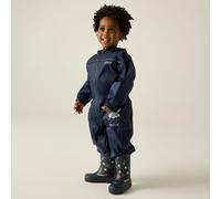 Regatta Unisex Kids All-in-One Waterproof Puddle Suit | Hooded, Durable, Water Repellent, Breathable & Lightweight Rain Suit with Reflective Trims for Boys and Girls