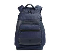 Blue Unisex Laptop Backpack with Front Pockets - female - Piquadro - Backpacks - Blue - ONE SIZE - Bags ONE SIZE