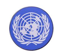Blue United Nations Logo emblem Pin badge Lapel Pin brooches for bag and coat meaning world peace and security