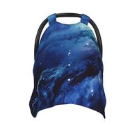 Blue Universe Space Galaxy Baby Car Seat Canopy Cover, Multi Use Breathable Nursing Breastfeeding Covers for Mom Soft Stroller Sun Shade Newborn Shower Gift
