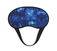 Blue Universe Space Galaxy Blocking Light Mask Sleep Aid, Comfortable Blackout Sleep Mask for Travel Yoga, Soft Eye Cover
