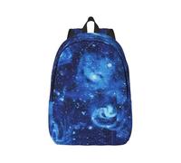 Blue Universe Space Galaxy Canvas Backpack Travel Laptop Bag, Water Protection And Ergonomic Straps For College Work, Black, M