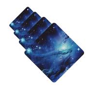 Blue Universe Space Galaxy Car Air Fresheners Cards Set of 4 Pieces Personalized Car Fresheners Gifts for Men Women Auto Aromatherapy Tablets Hanging Scented Cards for Wardrobe Bathroom