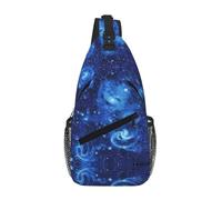 Blue Universe Space Galaxy Crossbody Sling Bag Crossbody Shoulder Chest Bag Shoulder Strap Waist Fanny Pack Men Women