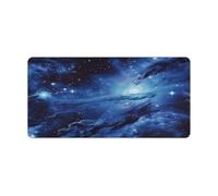 Blue Universe Space Galaxy Desk Mat Anti-Slip Big Mousepad Keyboard Pad Mouse Mat for Computer Extended Mouse Pad for Gaming Desk Blotter Waterproof Writing Pads for Office and Home