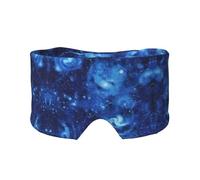 Blue Universe Space Galaxy Printed Slumber Eye Shield, Reversible Sleep Gear, Light Blocking Headwrap, for Travel Comfort