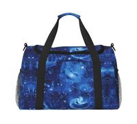 Blue Universe Space Galaxy Travel Duffel Bag Large Foldable Waterproof Overnight Bag Beach Swim Bags Pool Sports Gym