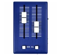 (Blue&US Plug) Audio Sound Mixer Mini Pocket Mixer Mini Mobile Phone Mixer 3.5mm Interfaces with Power Adapter