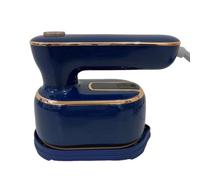 (blue, US Plug) Travel Steamer Iron with Rotatable Handle Indicator Light Design Dry Wet Use Portable Garment Steamer Ironing Machine