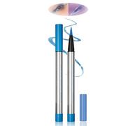 Blue UV Fluorescent Glow in Dark Liquid Eyeliner Pen - Waterproof Quick-Drying Long-Lasting & Shimmer Face Body Paint for Festival Makeup Parties Masquerade Carnival Cosplay Glitter Art Looks (Blue)