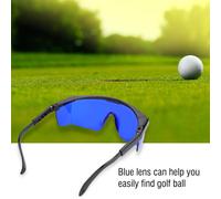 Blue UV400 Golf Ball Finder Glasses with Storage Case, Lightweight, 15.2x15x5cm