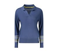 Blue V-Neck Jumper with Contrasting Details - female - North Sails - V-neck Knitwear - Blue - M - Knitwear M