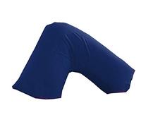 Blue V Shaped Orthopaedic/Pregnancy/Nursing Pillow Case Washable Cover UK