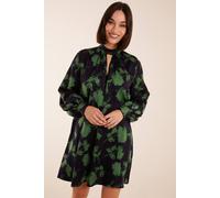 Blue Vanilla Abstract High Neck Keyhole Shift Dress In Navy Navy 10