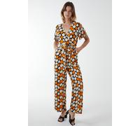 Blue Vanilla Abstract Honeycomb Cross Over Jumpsuit In Black Black M