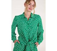 Blue Vanilla Abstract Polka Dot Oversized Shirt In Green Green L