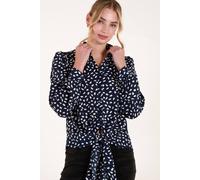 Blue Vanilla Women's Abstract Polka Dot Oversized Shirt in Navy | Size: Small Blue Vanilla Navy S