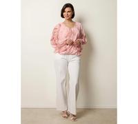 Blue Vanilla Abstract Print Puffball Top - M-L - Pink