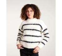 Blue Vanilla Abstract Stripe Jumper - M-L - Ivory