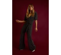 Blue Vanilla Angel Sleeve Jumpsuit In Silver Silver S
