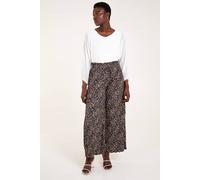 Blue Vanilla Animal Pleated Trousers In Navy Navy S