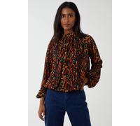 Blue Vanilla Animal Print Blouson Top In Red Red